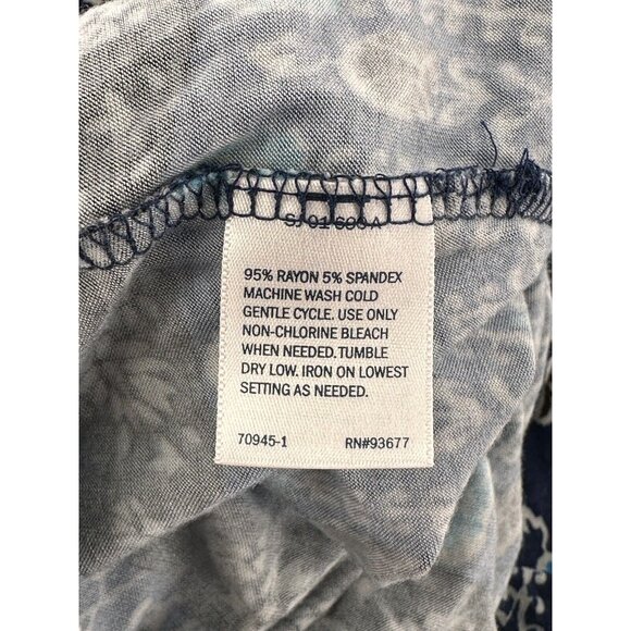 St. Johns Bay Womens PXL Blue Boho Maxi Skirt With Elastic Waist Gypsy Hippie - Picture 3 of 11